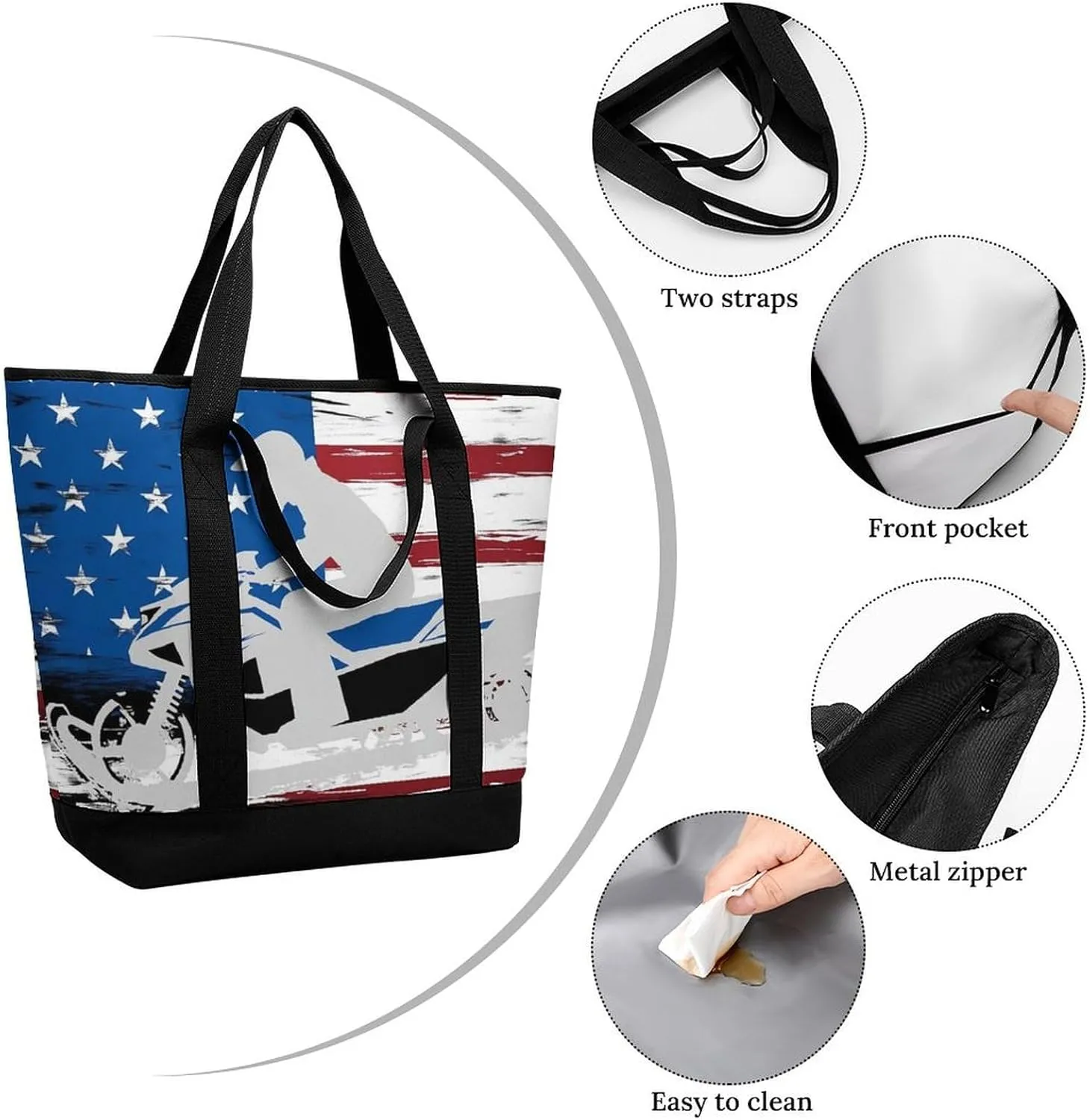 Women's Spacious Thermal Shoulder Bag Stylish Insulated Shopping Tote