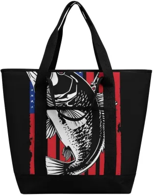 Women's Spacious Thermal Shoulder Bag Stylish Insulated Shopping Tote