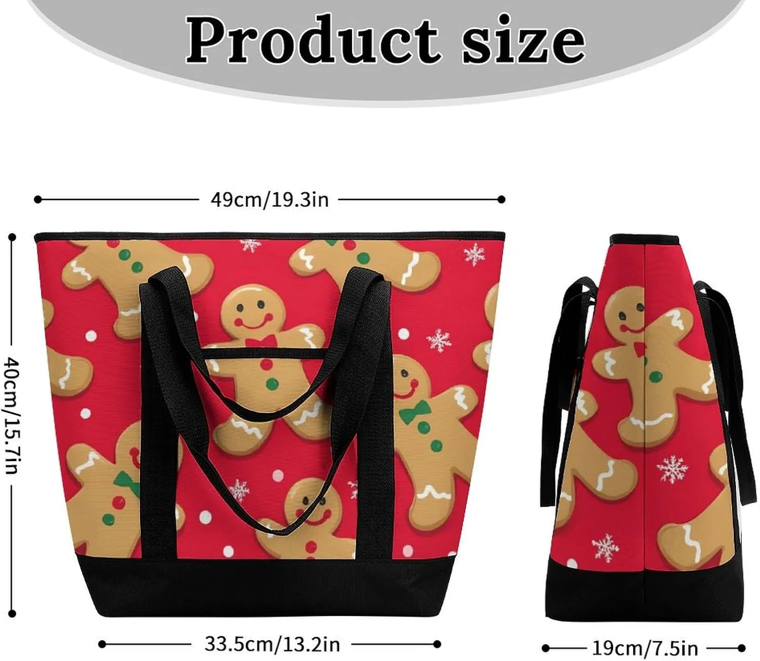 Women's Spacious Thermal Shoulder Bag Stylish Insulated Shopping Tote