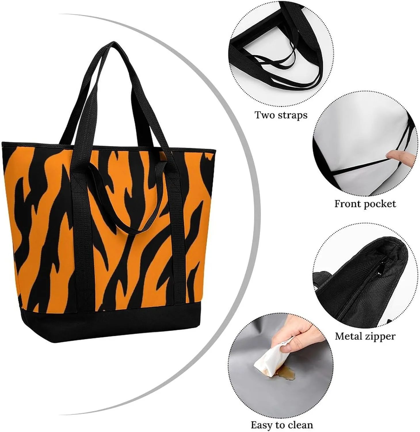 Women's Spacious Thermal Shoulder Bag Stylish Insulated Shopping Tote