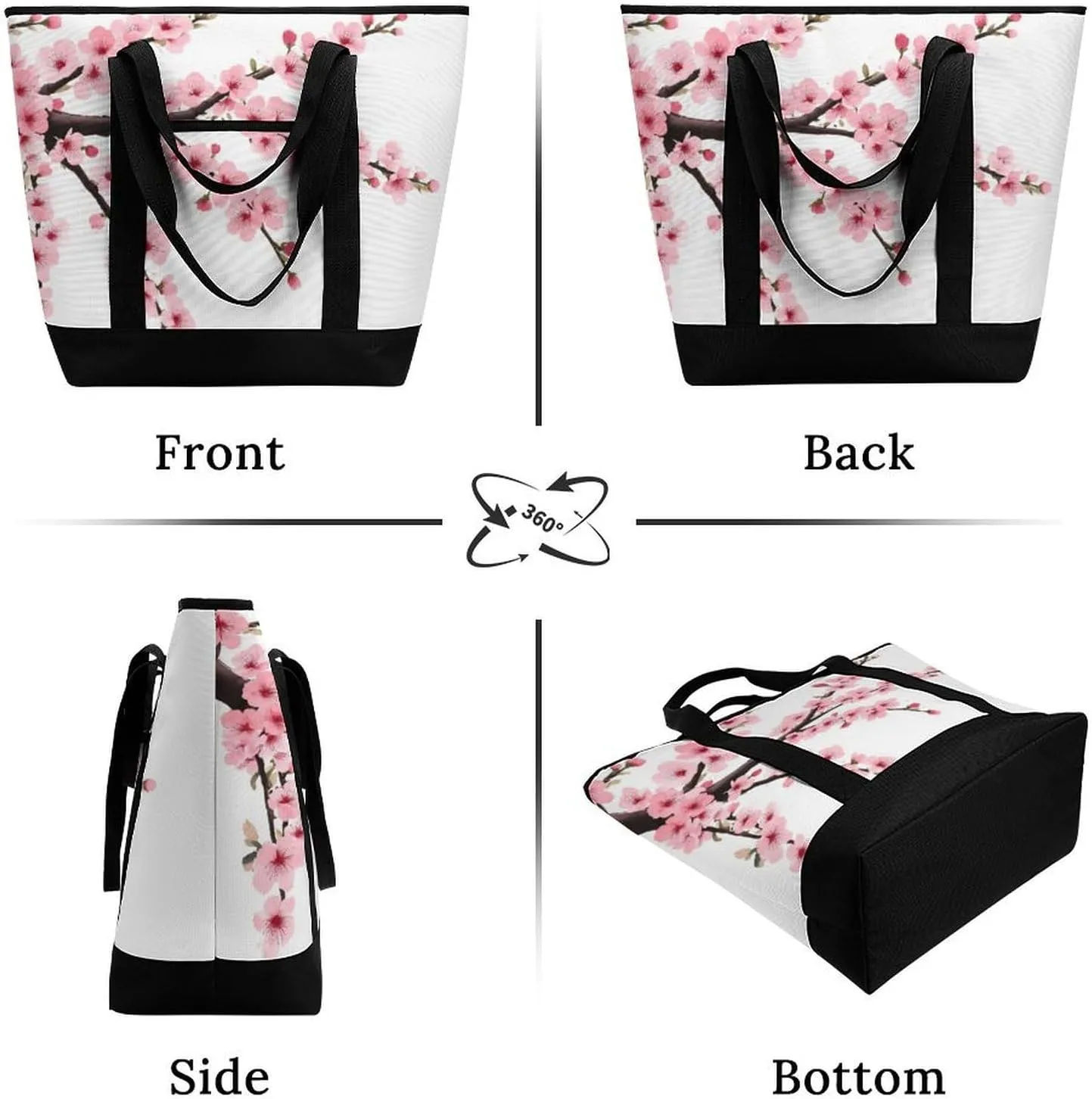 Women's Spacious Thermal Shoulder Bag Stylish Insulated Shopping Tote