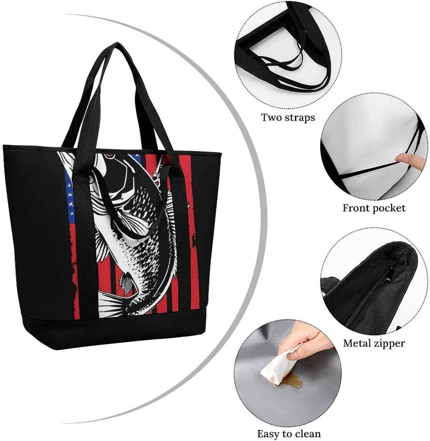 Women's Spacious Thermal Shoulder Bag Stylish Insulated Shopping Tote
