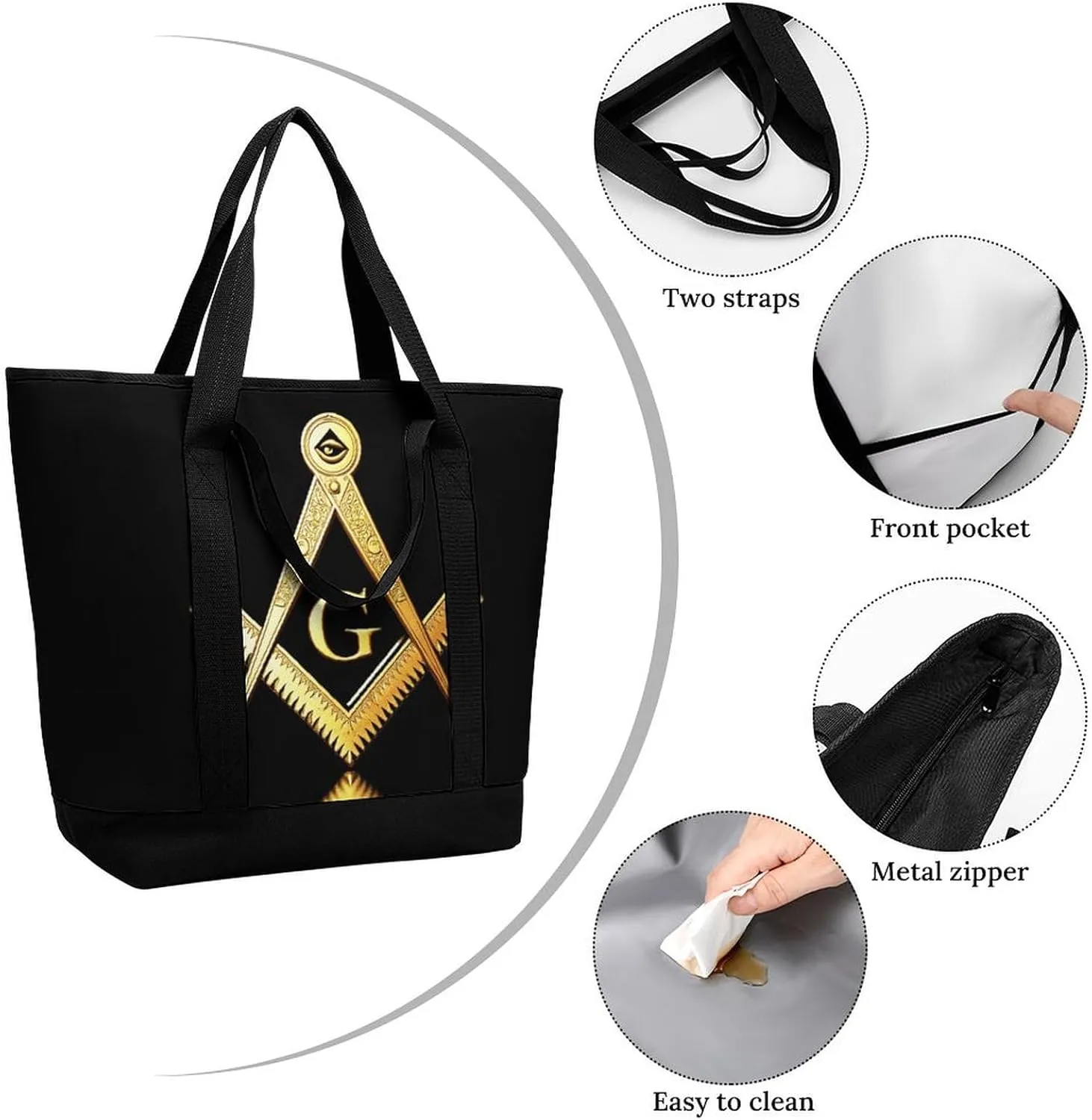 Women's Spacious Thermal Shoulder Bag Stylish Insulated Shopping Tote