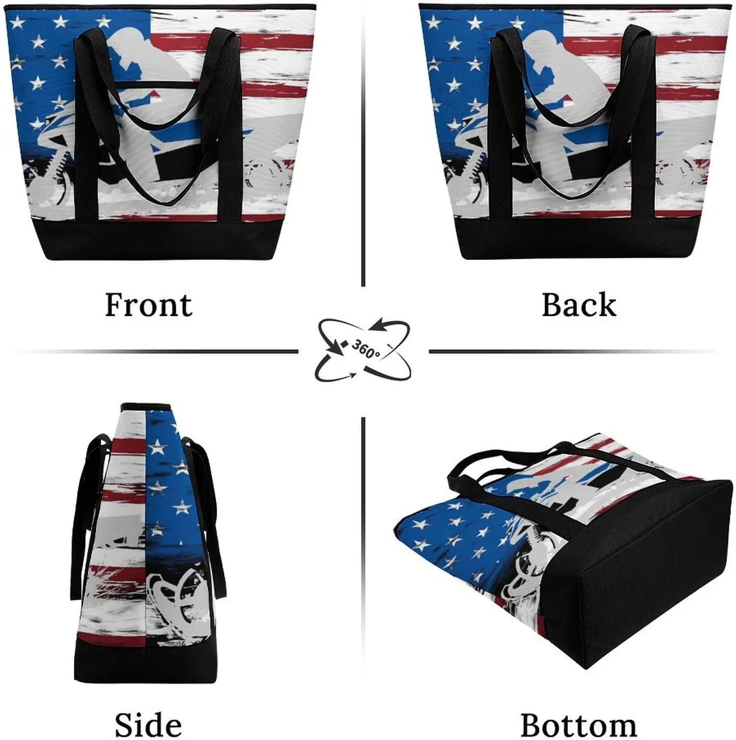 Women's Spacious Thermal Shoulder Bag Stylish Insulated Shopping Tote