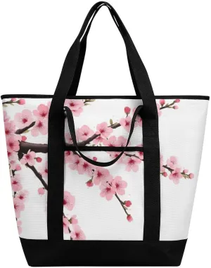 Women's Spacious Thermal Shoulder Bag Stylish Insulated Shopping Tote