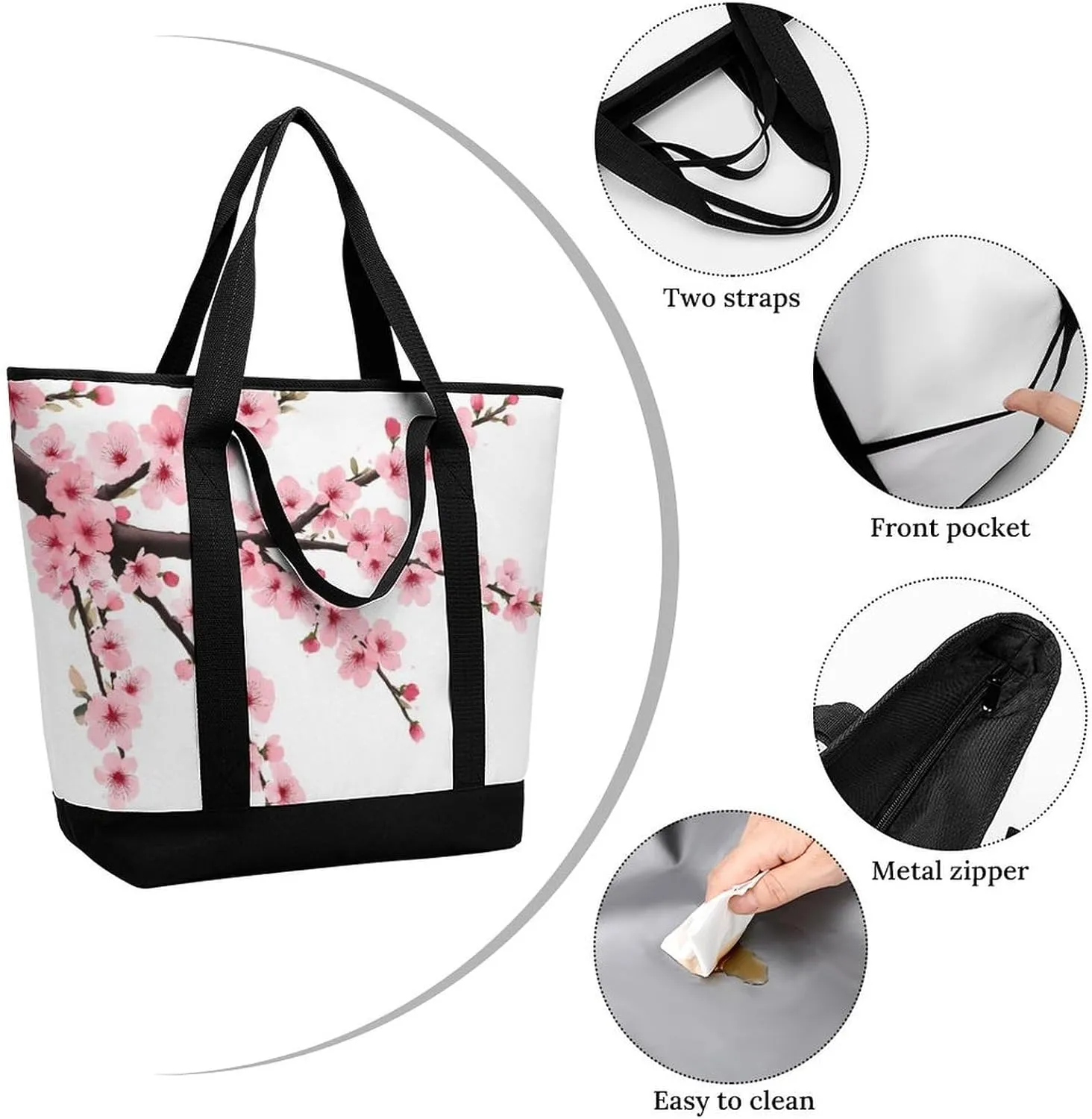 Women's Spacious Thermal Shoulder Bag Stylish Insulated Shopping Tote
