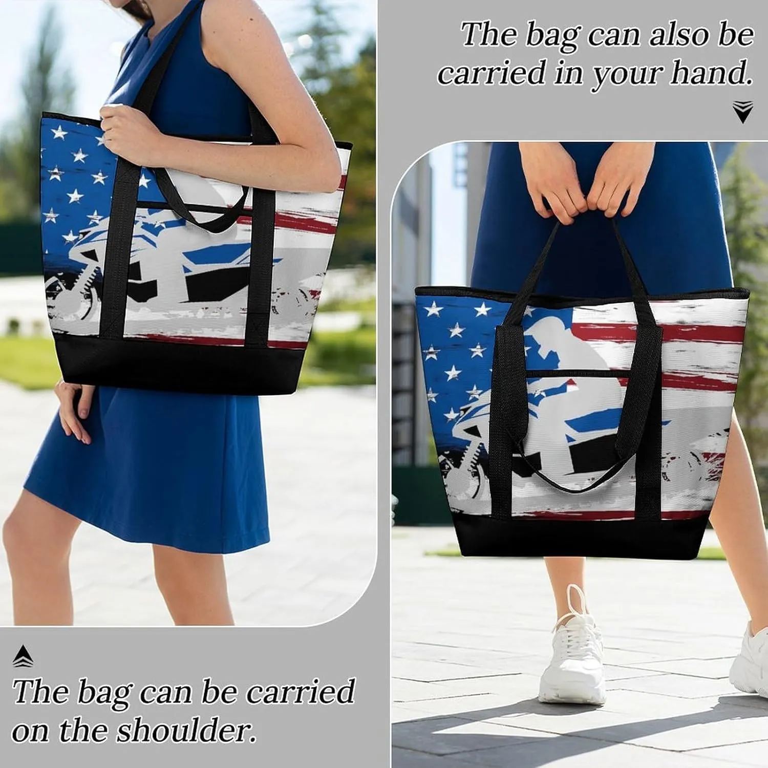 Women's Spacious Thermal Shoulder Bag Stylish Insulated Shopping Tote