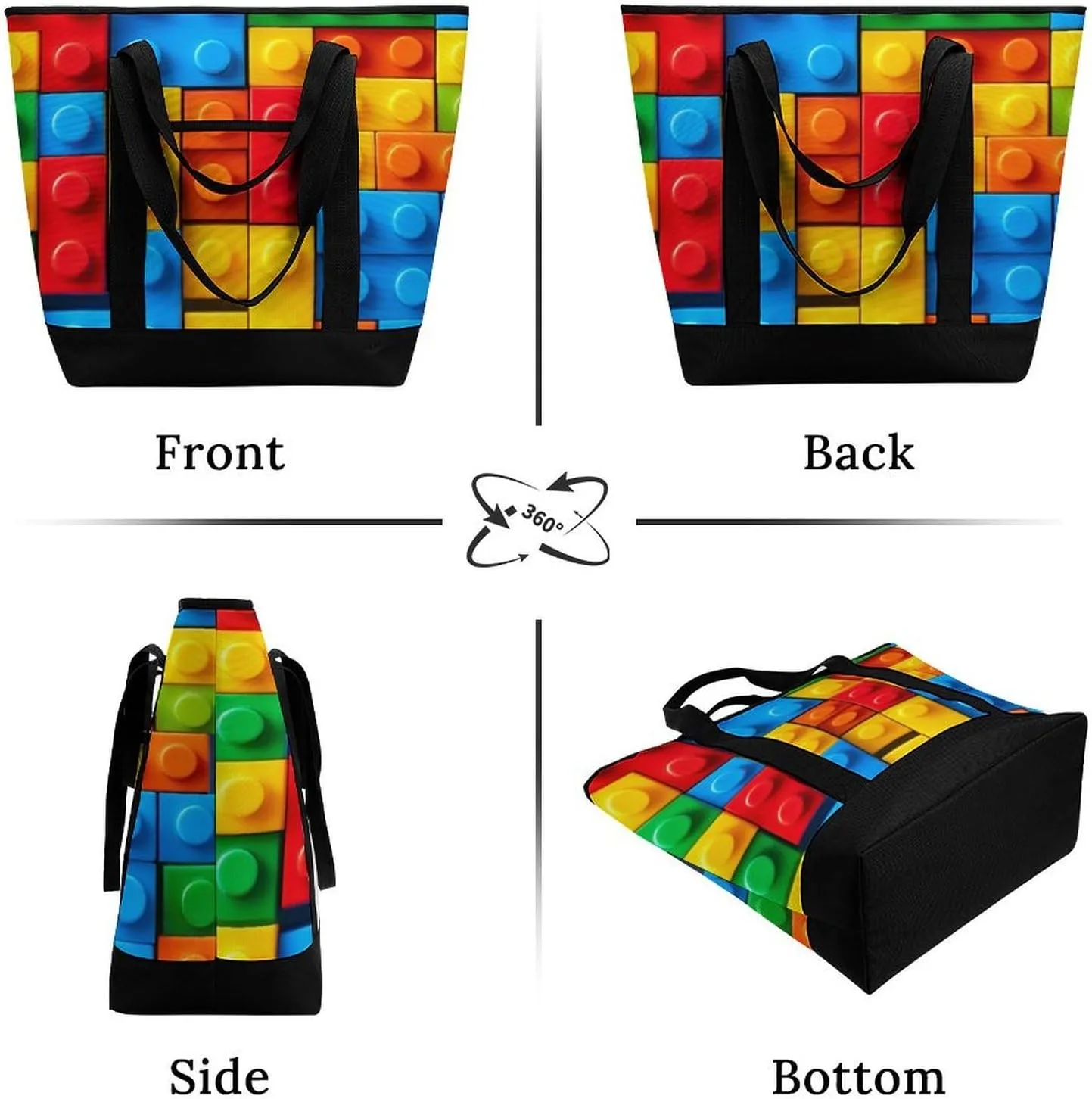 Women's Spacious Thermal Shoulder Bag Stylish Insulated Shopping Tote
