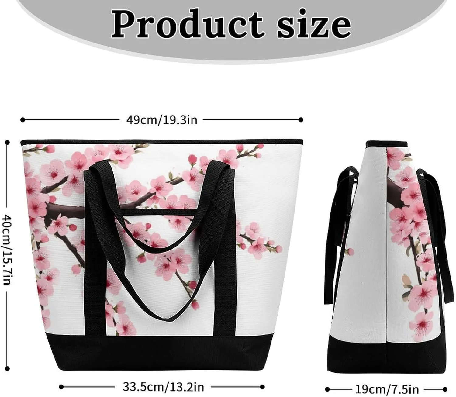 Women's Spacious Thermal Shoulder Bag Stylish Insulated Shopping Tote