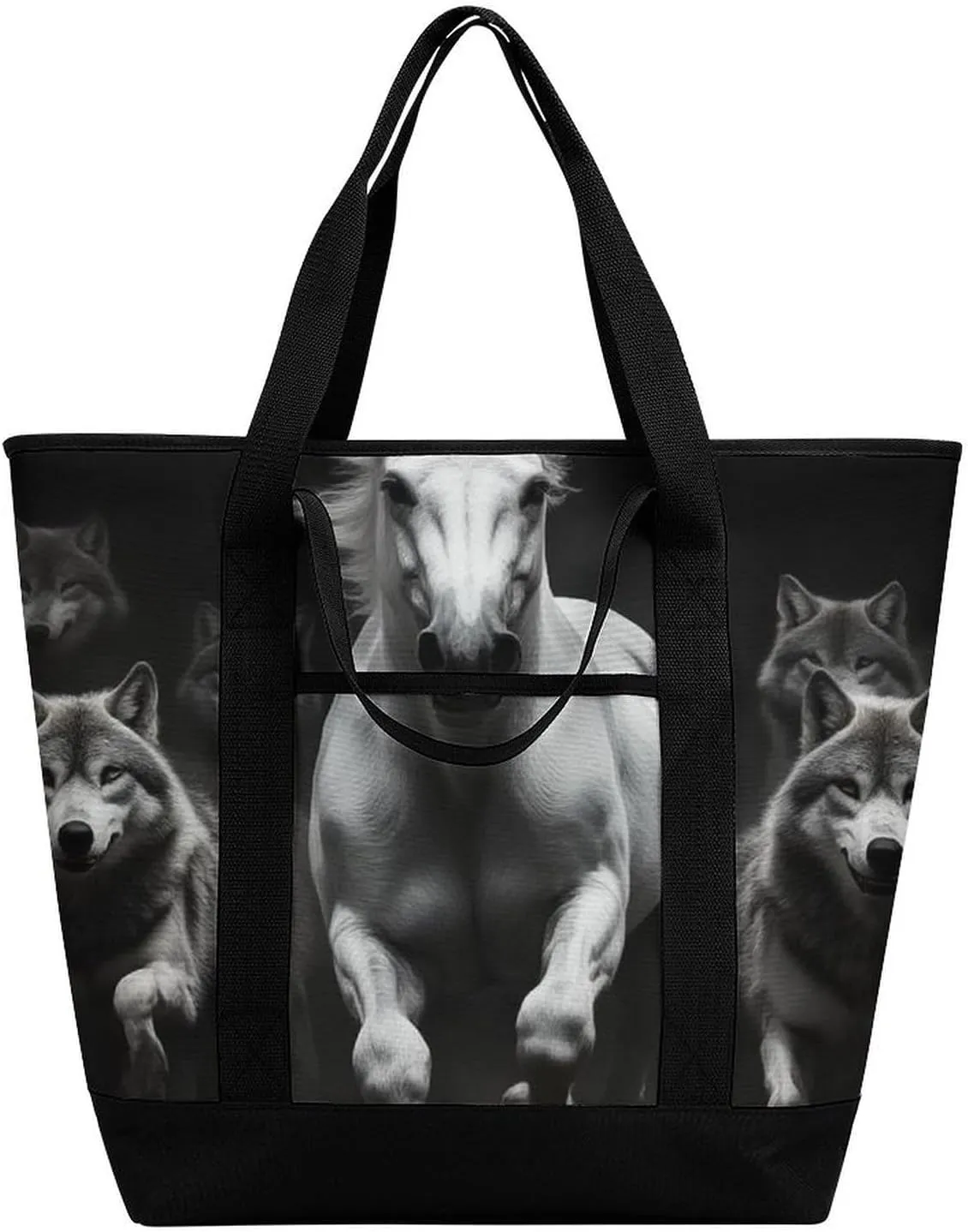 Women's Spacious Thermal Shoulder Bag Stylish Insulated Shopping Tote