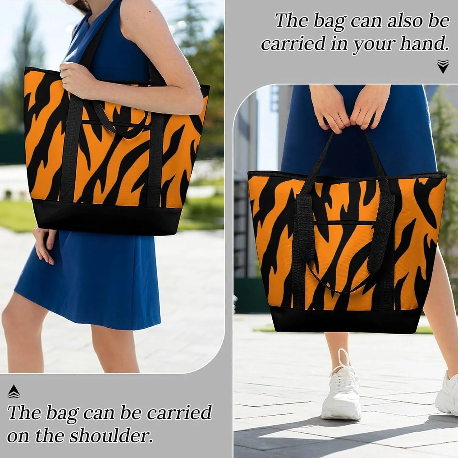 Women's Spacious Thermal Shoulder Bag Stylish Insulated Shopping Tote