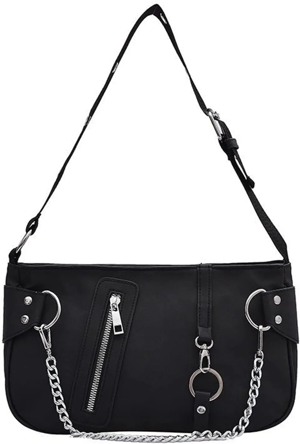 Y2K Armpit Purse Fashion Women Shoulder Underarm Bags Purses Handbags PU Leather Hobo Bags with Chain