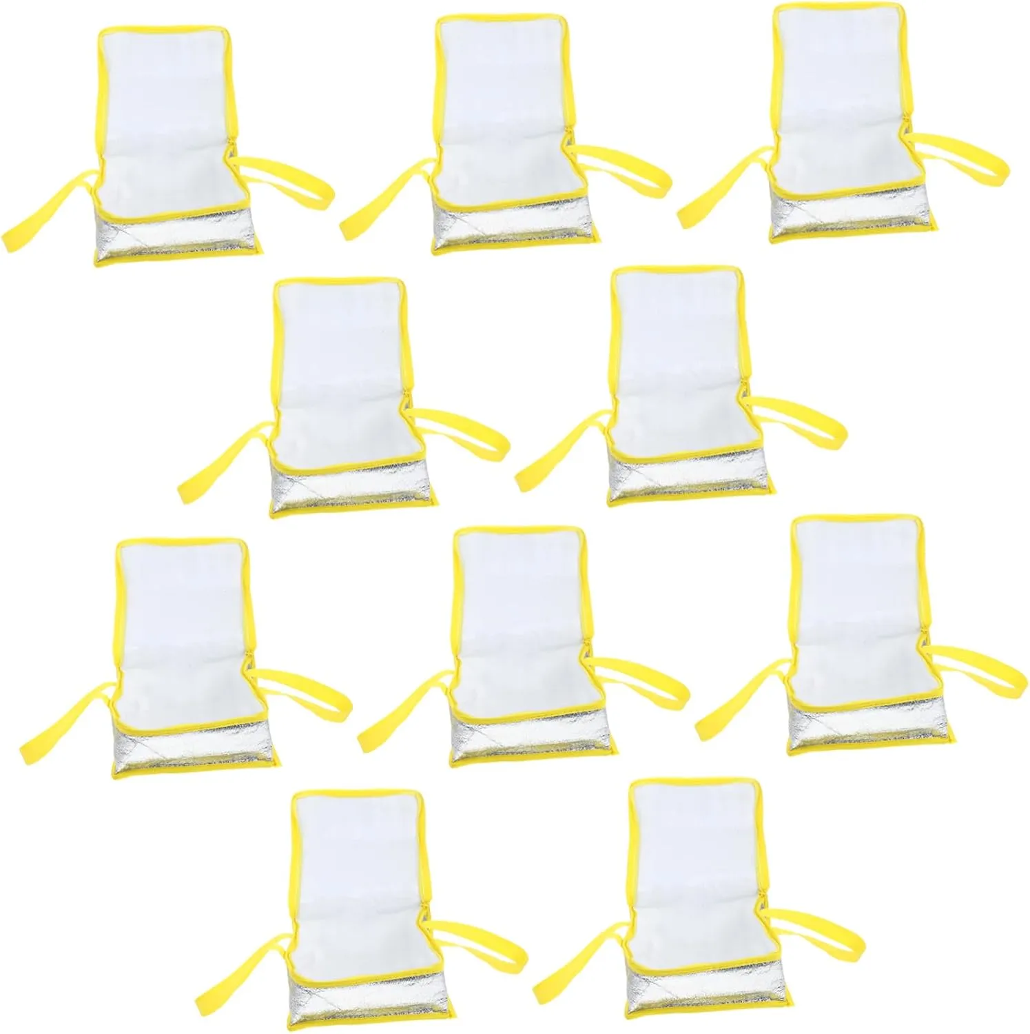 Zerodeko 10pcs Insulated Pizza Bags Grocery Carrier with Spacious Design for Various Pizza Keeps Food Hot Fresh for Takeout Home Use
