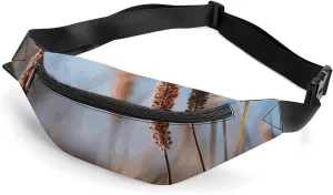 Zipper Fanny Pack for Men Women Fashion Waist Bag Stylish Crossbody Bags with Adjustable Strap Autumn Grass Travel Chest Bags Belt Bags for Running Hiking Workout Cycling