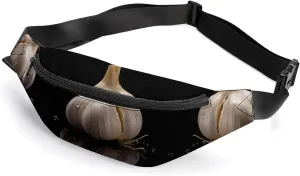 Zipper Fanny Pack for Men Women Fashion Waist Bag Stylish Crossbody Bags with Adjustable Strap Raw Garlic Travel Chest Bags Belt Bags for Running Hiking Workout Cycling